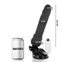 BASECOCK - VIBRADOR DE CONTROLE REMOTO REALISTA PRETO 19,5 CM