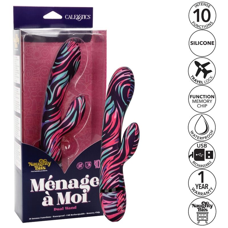 CALIFORNIA EXOTICS - VIBRADOR DE VARINHA DUPLA MENAGE A MOI