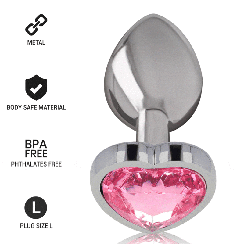 INTENSE - PLUG ANAL DE ALUMÍNIO METAL CORAO ROSA TAMANHO L