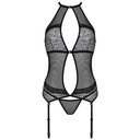 PASSION - SATARA CORSET LINHA ERÓTICA PRETO L/XL
