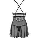 OBSESSIVE - 838-BAB-1 BABYDOLL E TANGA PRETA S/M