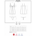 OBSESSIVE - HEARTINA CHEMISE & THONG PRETO L/XL