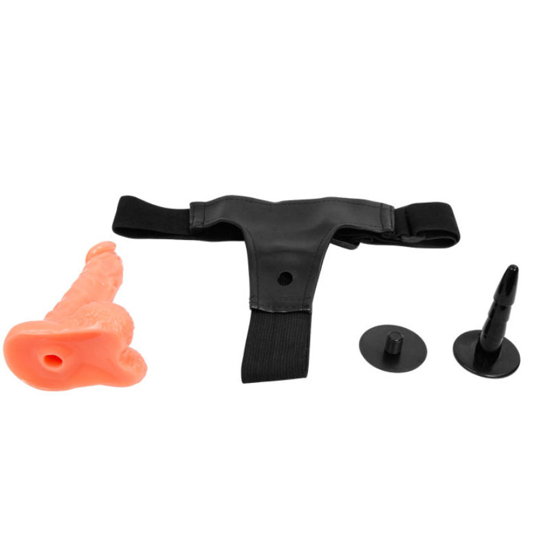 BAILE - ARNÃŠS COM PÃŠNIS REALISTA E CALA AJUSTVEL ULTRA APAIXONADA 15.5 CM