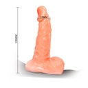 BAILE - ARNÃŠS COM PÃŠNIS REALISTA E CALA AJUSTVEL ULTRA APAIXONADA 15.5 CM