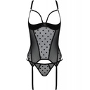 PASSION - MARINA CORSET & TANGA PRETO L/XL