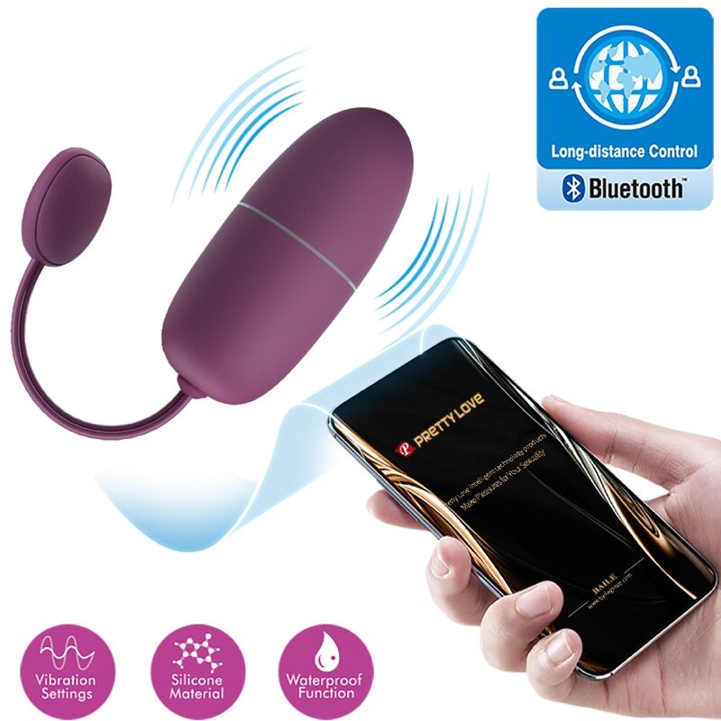 PRETTY LOVE - OVO VIBRANTE NINFA APP CONTROLADO LILA