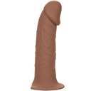 CALIFORNIA EXOTICS - PERFORMANCE MAXX LIFE-LIKE EXTENSION COM ARNÊS PELE MARROM