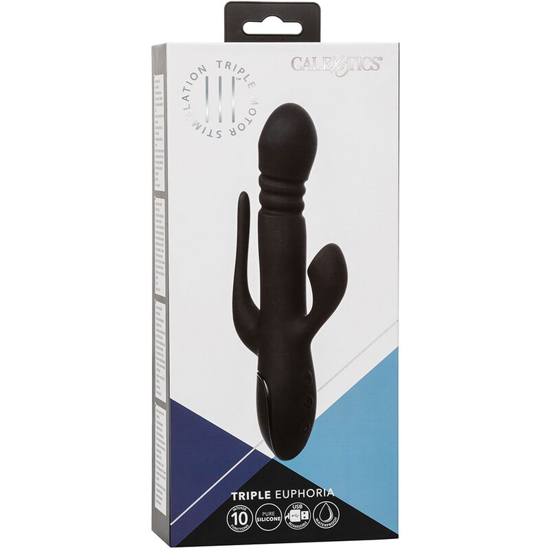 CALIFORNIA EXOTICS - VIBRADOR TRIPLO EUPHORIA PRETO