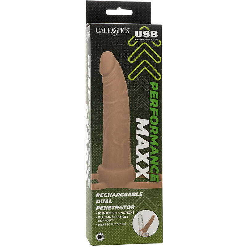 CALIFORNIA EXOTICS - PERFORMANCE MAXX RECARREGVEL DUPLO PENETRADOR PELE LEVE