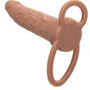 CALIFORNIA EXOTICS - PERFORMANCE MAXX RECARREGVEL DUPLO PENETRADOR PELE MARROM