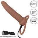 CALIFORNIA EXOTICS - PERFORMANCE MAXX RECARREGVEL DUPLO PENETRADOR PELE MARROM