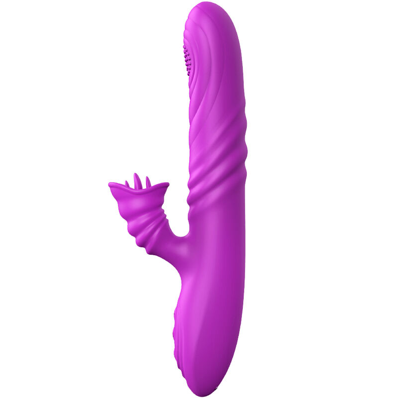 ARMONY - VIBRADOR MULTIFUNO ANGELIA COM LÃNGUA ESTIMULANTE EFEITO CALOR VIOLETA