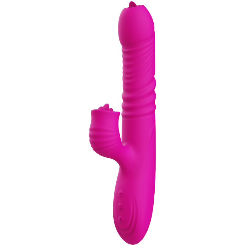ARMONY - VIBRADOR FANNY MULTIFUNÃÃO LÃNGUA DUPLA EFEITO CALOR ROSA