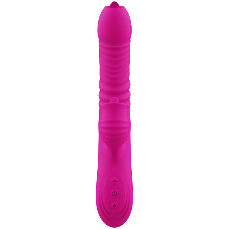 ARMONY - VIBRADOR FANNY MULTIFUNÃÃO LÃNGUA DUPLA EFEITO CALOR ROSA