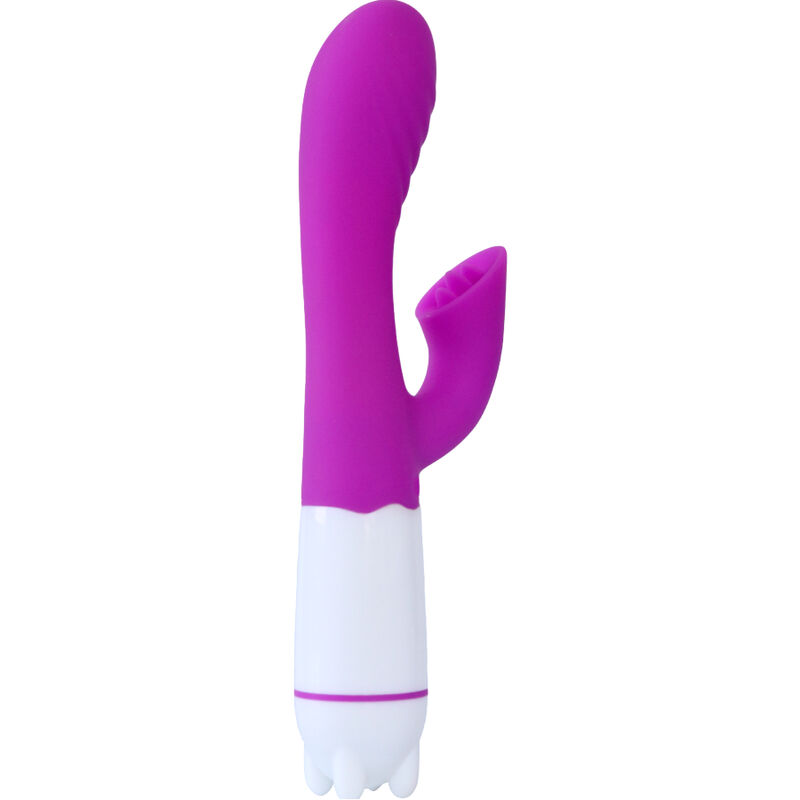 ARMONY - VIBRADOR E ESTIMULADOR HAPPY COM LÃNGUA RECARREGÃVEL ROXO