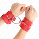 KINK - PUNHOS FIXOS COM ANEL E PREGOS AJUSTÃVEIS VERMELHO 17-22 CM X 6,5 CM