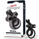 SCREAMING O - RING RECARREGVEL DUPLO COM COELHO HARE PRETO