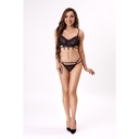 LIVCO CORSETTI FASHION - NERINA 20240 SUTIÃ + TANGA PRETO L/XL
