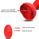 ARMONY -  EXTREME A BLOOM VIBRADOR ROSE E PLUG ANAL CONTROLE REMOTO VERMELHO