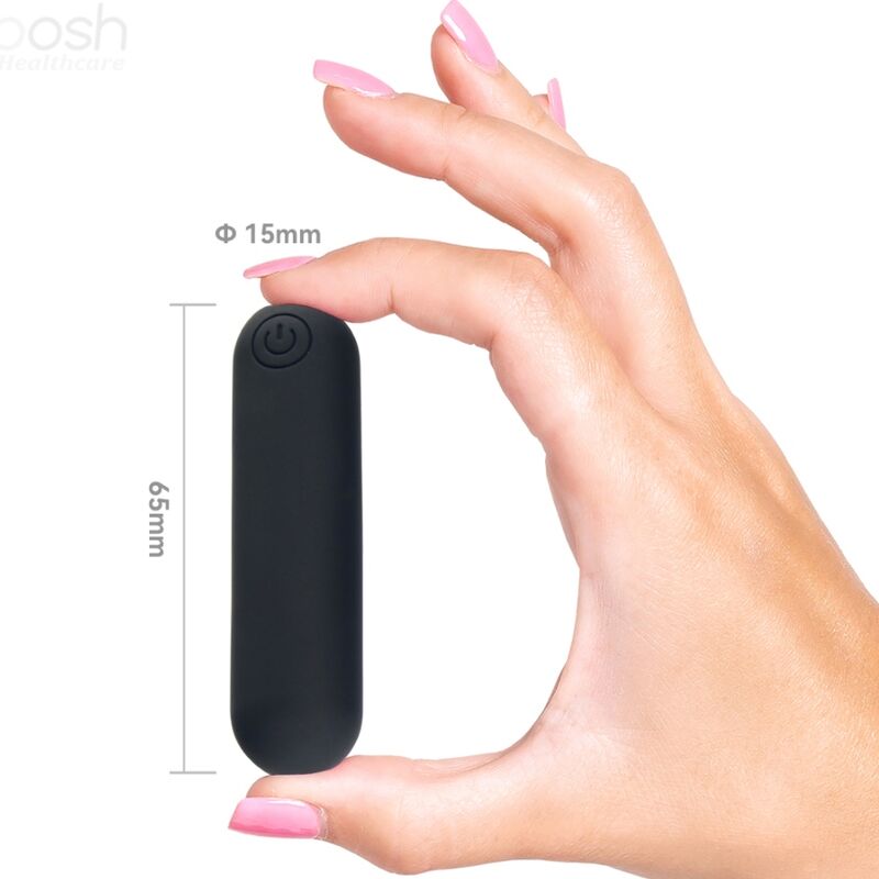 ARMONY - SPLASH JOLINE VIBRADOR BALA SILICONE CONTROLE REMOTO 10 VIBRAÃÃES 65 X 15 CM PRETO