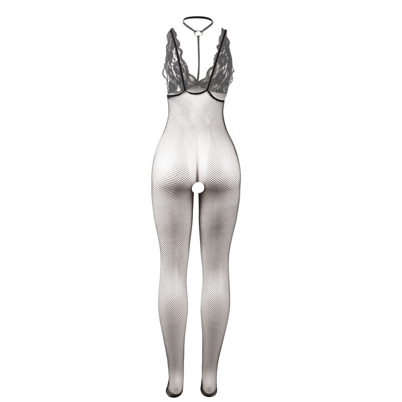 SUBBLIME - 951993 BODYSTOCKING SEM COSTAS DE REDE TRANSPARENTE PRETO TAMANHO ÃNICO