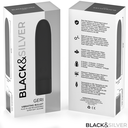BLACK & SILVER - GERI USB RECARREGÃVEL VIBRATÃRIA BULLET 8 VIBRAÃÃES PRETO 10 X 2,2 CM