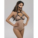 SUBBLIME - 953720 BONDAGE COURO TIRAS BREAST CLAMPS PRETO TAMANHO ÃNICO