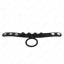 KINK - ANEL DE COURO PARA PÃNIS 3,5 CM COM FECHO DE PRESSÃO 23 X 2 CM