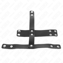 KINK - ANEL DE COURO PARA PÃNIS COM DIVISOR DE BOLAS AJUSTÃVEL