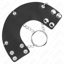 KINK - ANEL PARA PÃNIS 4 CM CORRENTE 7 CM METAL COM CINTO DE COURO
