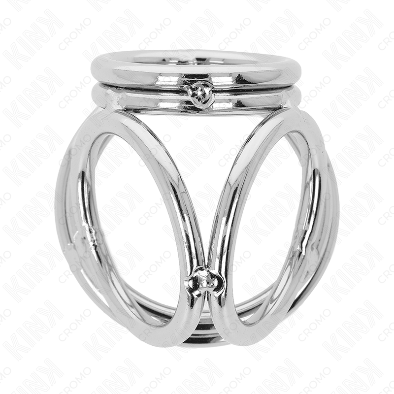 KINK - ANEL PARA PÃNIS DE METAL TRIPLO CROMADO 3,8 CM A 5 CM MODELO 1