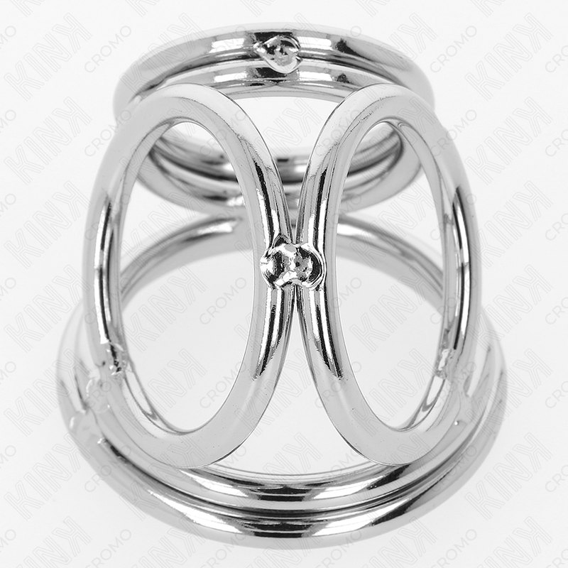 KINK - ANEL PARA PÃNIS DE METAL TRIPLO CROMADO 3,8 CM A 5 CM MODELO 1
