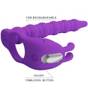 PRETTY LOVE - BLACKNEY ANÃIS PARA PÃNIS COM PLUG VIBRADOR