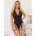 SUBBLIME - 954154 BODY COM CINTA-LIGA PRETO L/XL