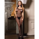 SUBBLIME - 952037 BODYSTOCKING DE ALTA COSTURA COM DIAMANTES PRETO TAMANHO ÃNICO