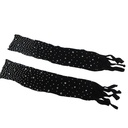 SUBBLIME - 952174 BODYSTOCKING DE REDE COM LUVAS E DIAMANTES PRETO TAMANHO ÃNICO