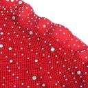 SUBBLIME - 952181 BODYSTOCKING DE REDE COM LUVAS E DIAMANTES VERMELHO TAMANHO ÃNICO
