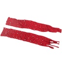 SUBBLIME - 952181 BODYSTOCKING DE REDE COM LUVAS E DIAMANTES VERMELHO TAMANHO ÃNICO