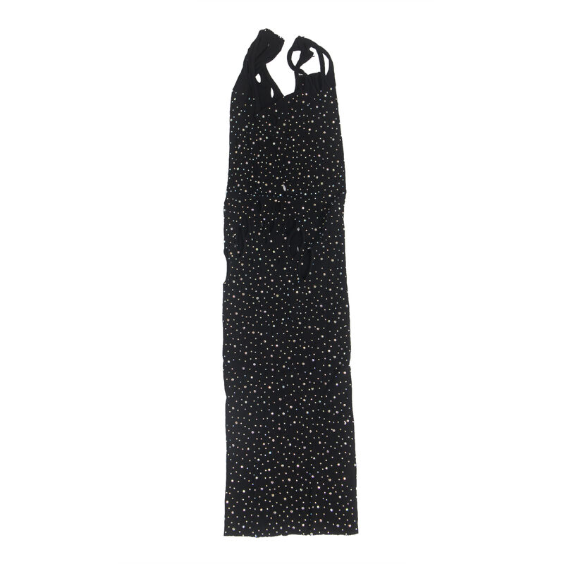 SUBBLIME - 952198 VESTIDO DE REDE COM DIAMANTES BRILHANTES PRETO TAMANHO ÃNICO
