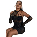 SUBBLIME - 952235 VESTIDO DE REDE COM STRAS PRETO TAMANHO ÃNICO