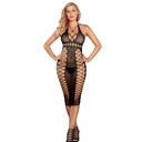 SUBBLIME - 952310 VESTIDO LONGO PRETO EM REDE TAMANHO ÃNICO