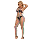 SUBBLIME - 952358 RAINBOW HALTER NECK FISHNET VESTIDO TAMANHO ÃNICO