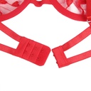 SUBBLIME - 954338 SUTIÃ COM ESTAMPA DE CORAÃÃO + TANGA + CINTO-LIGA VERMELHO L/XL