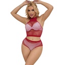 SUBBLIME - 952402 FISHNET SET COM DIAMANTES ROSA TAMANHO ÃNICO