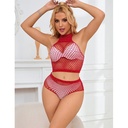 SUBBLIME - 952402 FISHNET SET COM DIAMANTES ROSA TAMANHO ÃNICO