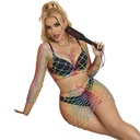 SUBBLIME - 952440 2 PEAS FISHNET CONJUNTO MANGA COMPRIDA ARCO-ÃRIS TAMANHO ÃNICO