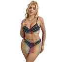 SUBBLIME - 952440 2 PEAS FISHNET CONJUNTO MANGA COMPRIDA ARCO-ÃRIS TAMANHO ÃNICO
