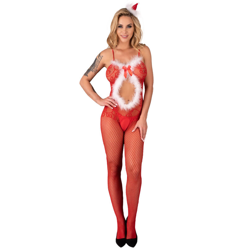 LIVCO CORSETTI FASHION - MAGALI LC 17178 BODYSTOCKING CROTCHLESS NATAL TAMANHO ÃNICO