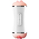 ARMONY - MASTURBADOR VIBRADOR DUPLO VAGINA E BOCA BRANCO