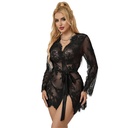 SUBBLIME - 953768 CAMISOLA DE NOITE DE RENDA + TANGA PRETA L/XL